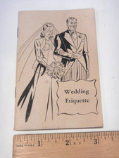 VTG 1948 Wedding Ettiquette Booklet Pocket Purse Size Seymour WI Advertising picture
