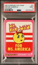 1981 FLEER MS. PAC-MAN FOR MISS AMERICA #21 PSA 9 MINT RARE HIGHEST GRADE picture