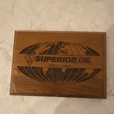 The Superior Oil Company Memorial Tombstone Sign Vintage Style picture