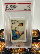 1978 Swedish Samlarsaker #32 Ali & Superman PSA 9 MINT picture