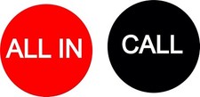 Double Sided All In / Call 3 Inch Poker Button  1 QTY USA Seller  picture