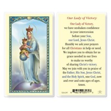 Our Lady Victory -  Laminated Holy Card   picture