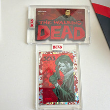 The Walking Dead Keepsake #31 Rick Grimes #52 Negan Numbered Card Lot (2) picture