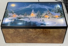 Mr Christmas Illuminated Music Box 50 Songs Richard Burns Art Village Symphony picture