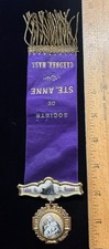 VTG St.Anne Catholic Society Gardner MA Mourning Ribbon Badge picture
