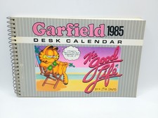 Vintage 1985 Garfield Weekly Desk Calendar Spiral Bound New Unmarked Nice Nice picture