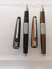 vtg 2x Pentel 5 0.5 Capped Mechanical Pencil Lot - Copper Tone And Black picture