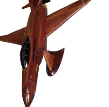 F4 Phantom II Jet Fighter Wooden Mahogany Model Airplane Desktop & Wall Stand picture