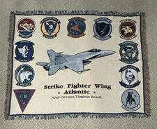 U.S. Navy Strike Fighter Wing Atlantic, NAS Oceana, Tapestry Blanket 50”x 64” picture