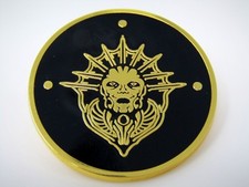 Path of Exile Exalted Orb Enamel Pin Gold & Black Video Game Collectible Badge picture