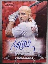Matt Holliday On Card Auto /50 Red - 2024 Stadium Club - St Louis Cardinals HoF picture