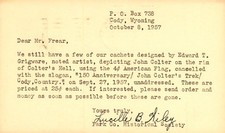 cachets, Edward T. Grigware, John Colter, Colter's Hell, American Postcard picture