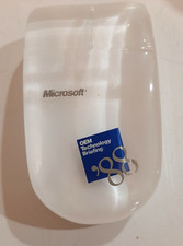 1988 MICROSOFT OEM Technology Briefing LUCITE PAPERWEIGHT Computer Mouse Shape picture
