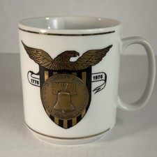 Vintage 1976 US Bicentennial Mug Liberty Bell Eagle Carlson Design Construction picture