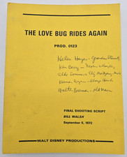 HERBIE RIDES AGAIN / Bill Walsh 1972 Screenplay, VW Love Bug, Walt Dinsey film picture
