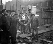 Prince George Is Greeted By A Workman As He Visits In 1930 Royalty OLD PHOTO picture