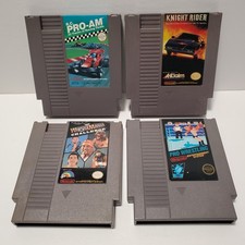 4 Nintendo NES Games Lot Wrestlemania Challenge, Pro Wrestling, Knight Rider, RC picture