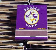 FULL BOX 50 VINTAGE PALACE CLUB CASINO RENO MATCHBOOKS FRONT STRIKE - SEE COND. picture