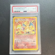 Pokemon TCG 1999 Pokémon Base Set Charizard Holo #4/102 PSA 4 picture