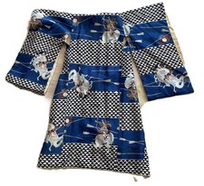 Antique 1900s Child's Japanese Silk Kimono W/Tie, Incredible Print picture