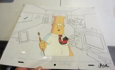 DILBERT Original Production Cels Original Background Studio Seal Animation Art picture