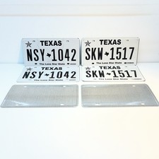 EXPIRED Texas Licenses Plates PAIRS x2 Collectible /Decorative Display ONLY picture