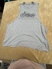 Vintage 2002 Harley Davidson Tank Top Santa Barbara CA Distressed Thrashed Y2K picture