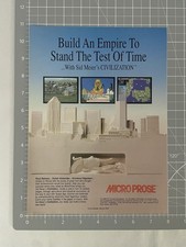 Sid Meier’s Civilization 1991 Print Ad Original Micro Prose Advertisement picture