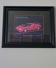 Lamborghini Countach 25th Anniversary Picture And Frame 14 x 17 picture