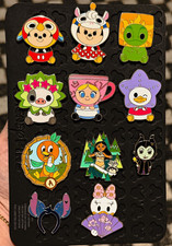 Disney small pin lot, 11 pins mini mix series 1, orange bird, stitch and more.. picture