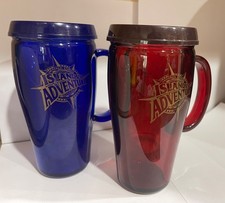 Vintage Universal Studios Islands of Adventure Souvenir Travel Mugs - Set of 2  picture