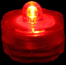 Submersible Waterproof Battery LED Tea Light ~ Wedding Decoration~Red~ 10 Pack picture