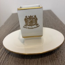 Antique 1914 Hotel Knickerbocker,New York Porcelain Match Stand James M Shaw &Co picture