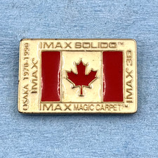 Vintage Canadian Flag IMAX 3D SOLIDO MAGIC CARPET OSAKA 1970-1990 Pin a783 picture
