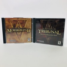 Vintage The Elder Scrolls 3 Morrowind And Tribunal Pc Computer 2002 Games Lot 2 picture