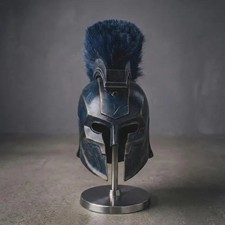 Agamemnon Helmet Blue The Odyssey Movie Helmet with Crest – Halloween Costume picture