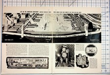 Vintage 1937 Lincoln Tunnel Hudson River NYC NJ Magazine Print Article Map picture