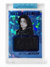Michael Jackson Worn Pajama Relic Trading Card Blue Cracked Ice Edition 182/200 picture