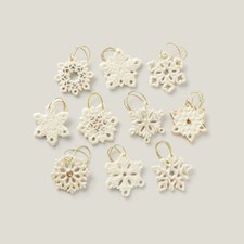 Lenox China PIERCED SNOWFLAKE MIMI Ornaments - 10 Piece Set - N/O picture