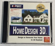Home Design 3D (Windows PC, 1997) Expert Software USED EXCELLENT SHAPE CD-ROM picture