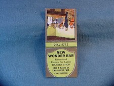 Vintage New Wonder Bar Two Rivers Wis Chas Mrotek Matchbook Cover Wisconsin M126 picture