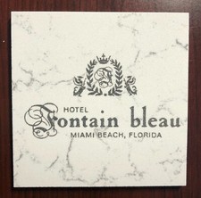 Vintage Fontainebleau Hotel Miami Beach Florida Marble Coaster picture