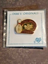 Vintage 1993 WIBC Baton Rouge Bowling Lapel Pin ~ Ships FREE picture