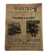 Bonnie and Clyde Vintage Wanted Poster Murder Bank Robbery Kidnapping picture