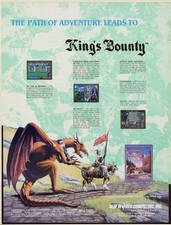 King's Bounty 1990 Apple II PC Promo Game Ad Wall Art Print Poster - Glossy picture