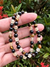 Double Protection+Positive Energy Bracelet: Black Tourmaline,Tiger Eye & Citrine picture