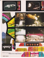 1976 Original Space 1999 Mattel Moon Base Alpha Unused Label Sheet 9592-0320 picture