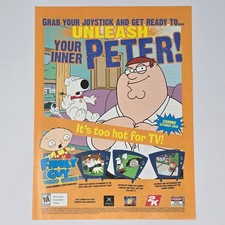 Family Guy Video Game Xbox Too Hot For TV Print Ad/Poster picture