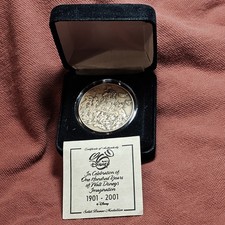 2001 Highland Mint Disney 100 Years Of Imagination Solid Bronze Medal picture