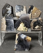 7 Pc Madagascar Volcano Agate Lot 764g UV Reactive Fluorescent Dual Wave Crystal picture